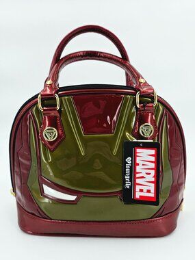 NEW Loungefly x Marvel Ironman Mini Dome Purse Bag Handbag Tote- 10"x8.5"x5"